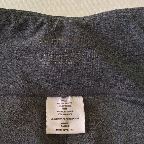 MPG Leggings Large Gray Stripe Athleisure Stretch Pants Sporty Yoga Workout - Picture 13 of 14